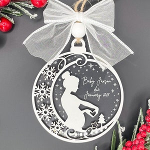 Personalized Expectant Mom Christmas Ornament Makes Perfect Baby Shower Gift, Bumps First Xmas,  Custom Pregnancy Maternity Announcement