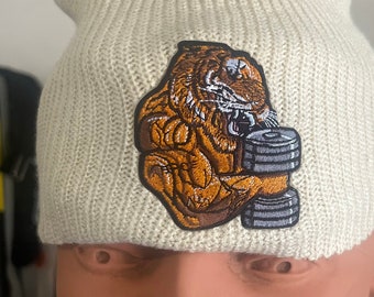 Bodybuilding Beanie MUSCLE TIGER with Dumbbell Skull Cap