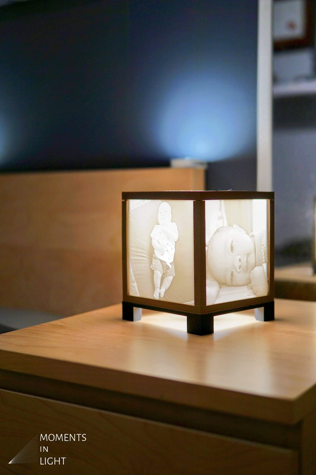 Personalized Photo Light Box, Customized Photo Lamp, Customized Bedside ...