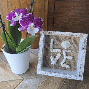 Seashell & Coral LOVE Shadow Box – 5x5 Rustic Coastal Wall Art | Beach House Decor, Ocean Lover Gift, Coastal Home Accent