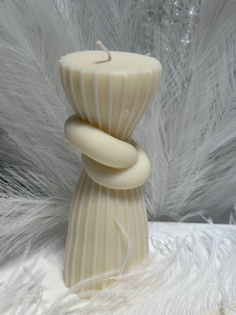 Candle Rope Vertical Stripe Rope Knot Column Candle - Etsy