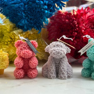 Rose Bear, Rabbit, Unicorn & Dog Candles (Set of 4)