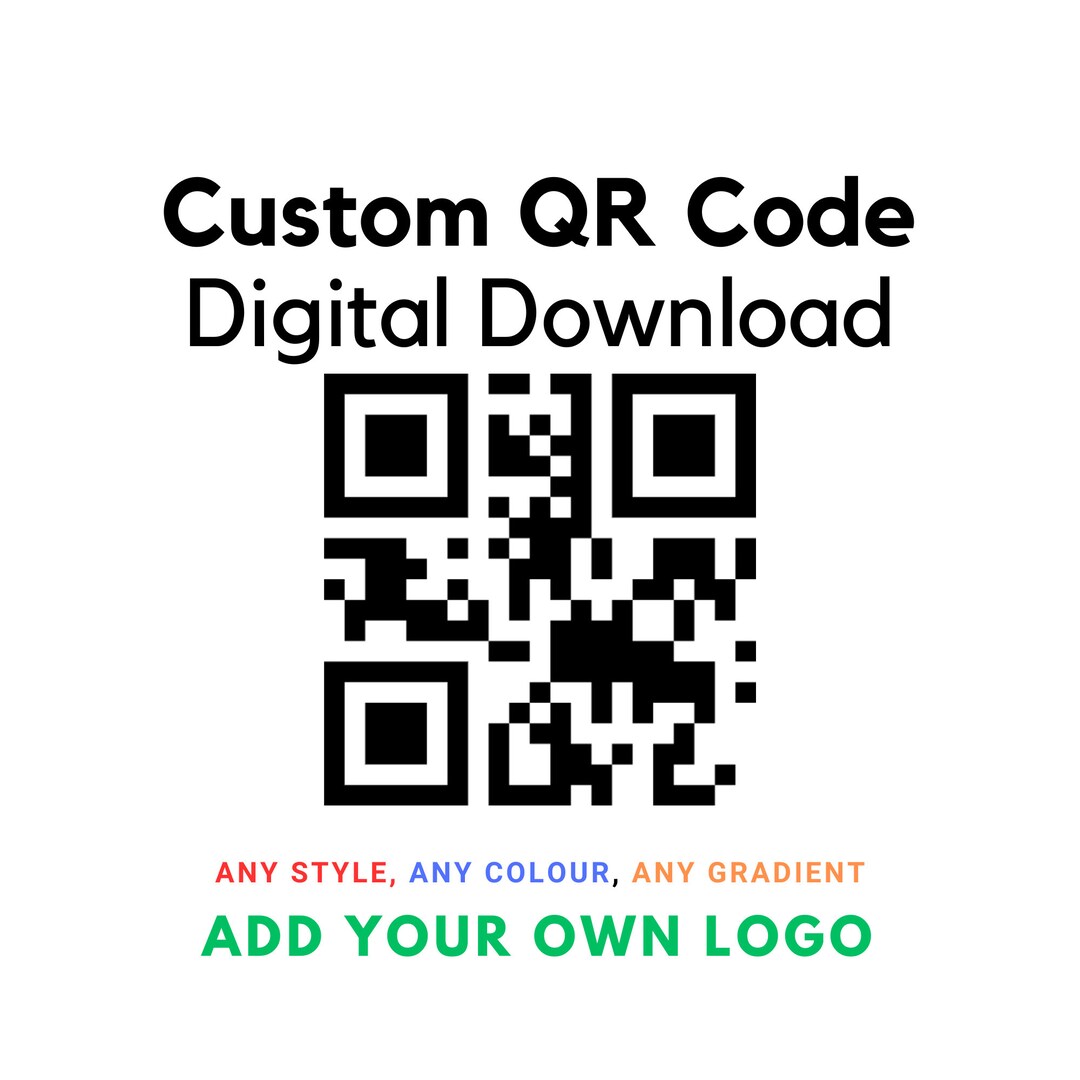 Custom QR Code Digital Download Etsy