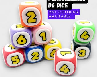 D6 パーティーテーマダイス - 6面ダイス - マリオD&Dボードゲーム