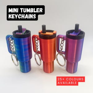 Mini Becher Schlüsselanhänger mit abnehmbarem Schraubdeckel - Niedliche Pillenbox - Stanley Cup Wasserflasche Schlüsselanhänger - Stash Pill Case Geburtstagsgeschenk für Sie
