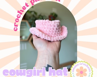 Cowgirl Hat, CROCHET PDF PATTERN