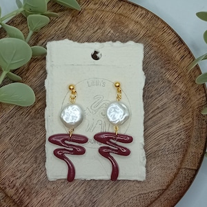 Kringel Ohrringe/Perlen/Funky Schmuck/Spaß/Fimo/Resin/handgemacht/Geschenk Idee