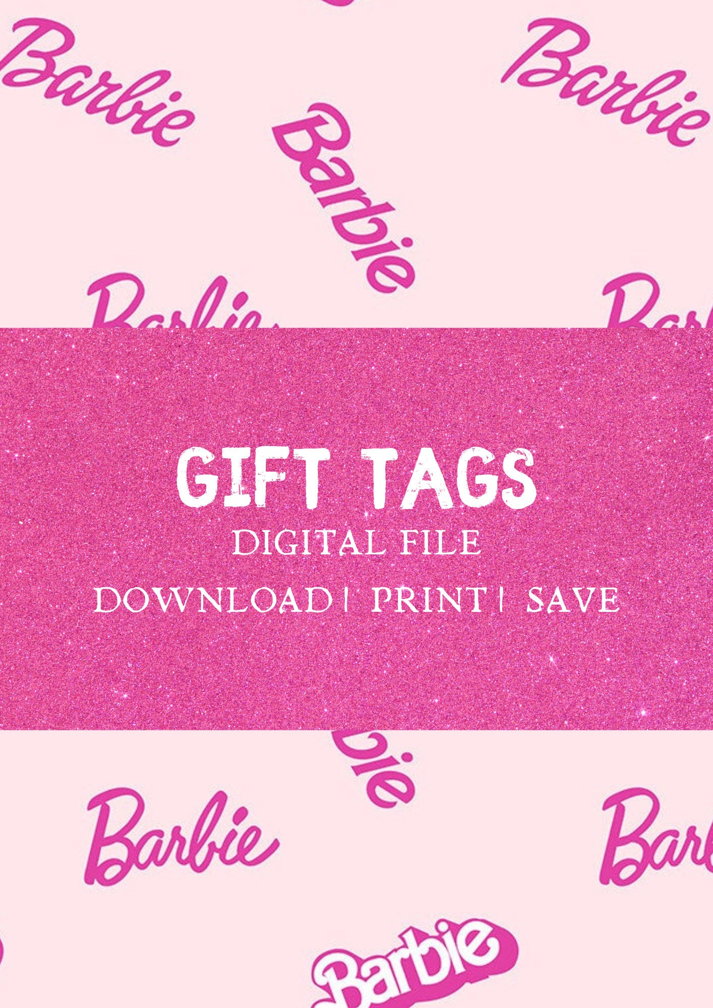 Barbie Gift Tags Printable Printable Tags Party Favours - Etsy