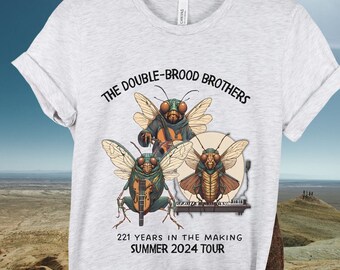 Camiseta Cicada 2024 Camiseta Cicada Reunion Camiseta engraçada do concerto Cicada Tour 2024, camisetas de insetos Goblincore de humor de insetos Presente para amantes da natureza