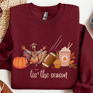 Tis The Season, Fall Pumpkin Shirt, Pumpkin Pie Shirt, Coffee Lovers Shirt, Fall Shirt,Fall Football Shirt, Thanksgiving,Pumpkin Spice Shirt