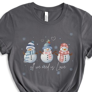 Holiday shirt, Women&#39;s Christmas Shirt, Snowman Holiday Shirt, Christmas Gift, Chic Winter Shirt, Cute Holiday Tee, Love Christmas tee
