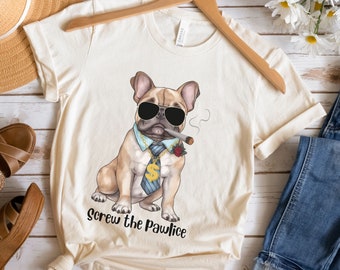 Funny Frenchie T-shirt, French Bulldog T-shirt, Gift for dog lover, Fun doggy tee, Gift for Frenchie Owner, Rebel Dog shirt, Bad Dog tee