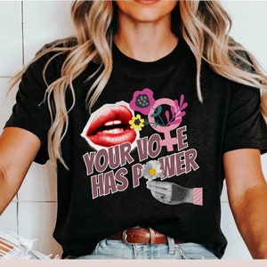 Wahl 2024 T-Shirt, Vote Shirt, Retro politisches Shirt, feministisches T-Shirt, weibliches Empowerment-Shirt, Feminismus-Pop-Art-T-Shirt, Pro-Choice-T-Shirt