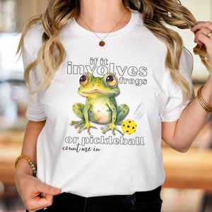 Pickleballer shirt, toad tee, goblincore T-shirt, gift for player, pickleball team tee, sports wear, cute frogsshirt, pickleball player tee