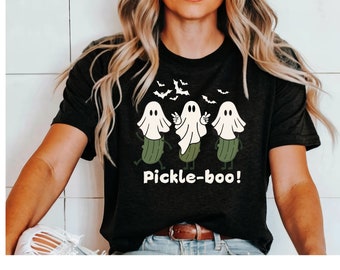 Pickle shirt, Halloween ghost shirt, Funny Pickle Graphic Tees, Humor shirts, Funny Pickles top, Pickle jar shirt, Fall Halloween shirt
