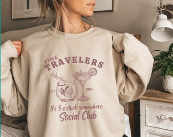 Social Club Trink-Sweatshirt, Alkoholgruppe Shirt, Mädchen Reise Cocktail-Kleidung, Day Trinkoberteil, Rose den ganzen Tag T-Shirt, Junggesellen-Shirt