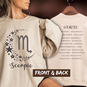 Scorpio Zodiac Sign shirt, Celestial Scorpio Sweatshirt, Astrology sweater, Scorpio Horoscope shirt, Scorpio Birthday Gift, Cosmic sweater