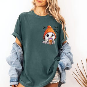 Halloween Ghost Comfort Colors Shirt, Cute Ghost Shirt, Womens Halloween Shirt, Cute Fall Shirt, Spooky Season Shirt, Gift For Halloween