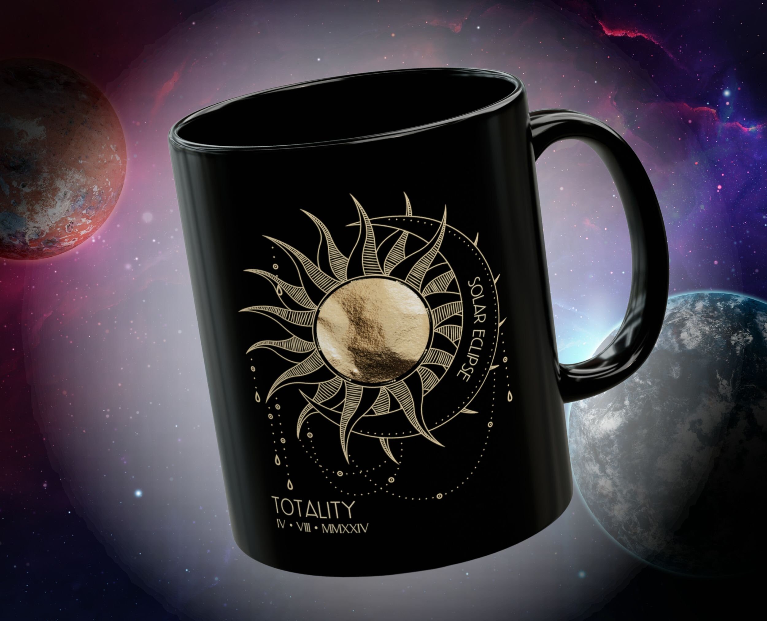 Mug Eclipse totale du 8 avril 2024, Eclipse américaine 4.08.24, Mug astronomie Tee céleste éclipse, cadeau astrologie, Mug souvenir éclipse