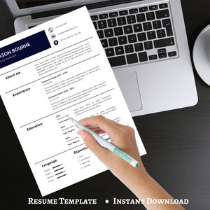 Professional Resume Template | Minimalist CV Resume | Modern Creative Resume Template | Editable Resume Template | Instant Download.