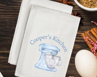 Personalized Tea Towel Gift for Baker Hostess Custom Kitchen Decor