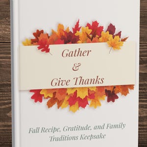 Recipe Memory Journal Gratitude, Family Traditions, and Table Blessings Keepsake Printable