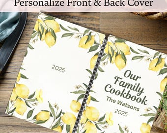 Personalized Family Recipe Journal | Custom Spiral Cookbook, Hostess Gift
