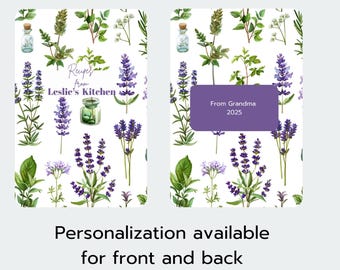 Personalized Recipe Book: Botanical Design Family Cookbook, Spiral Bound