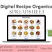 Digital Cookbook Template Blank Recipe Book Custom Cookbook Recipe ...