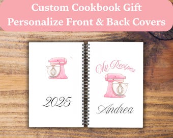 Personalized Cooking Journal Keepsake Cookbook Recipe Book