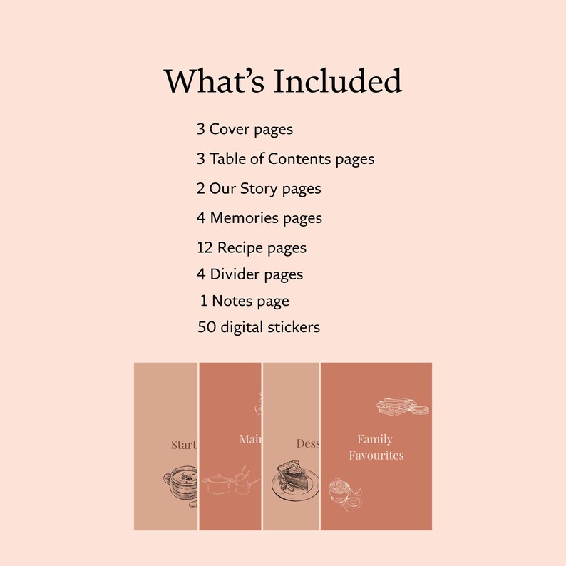Heirloom Family Cookbook Template Editable Canva Recipe Keepsake Gift ...