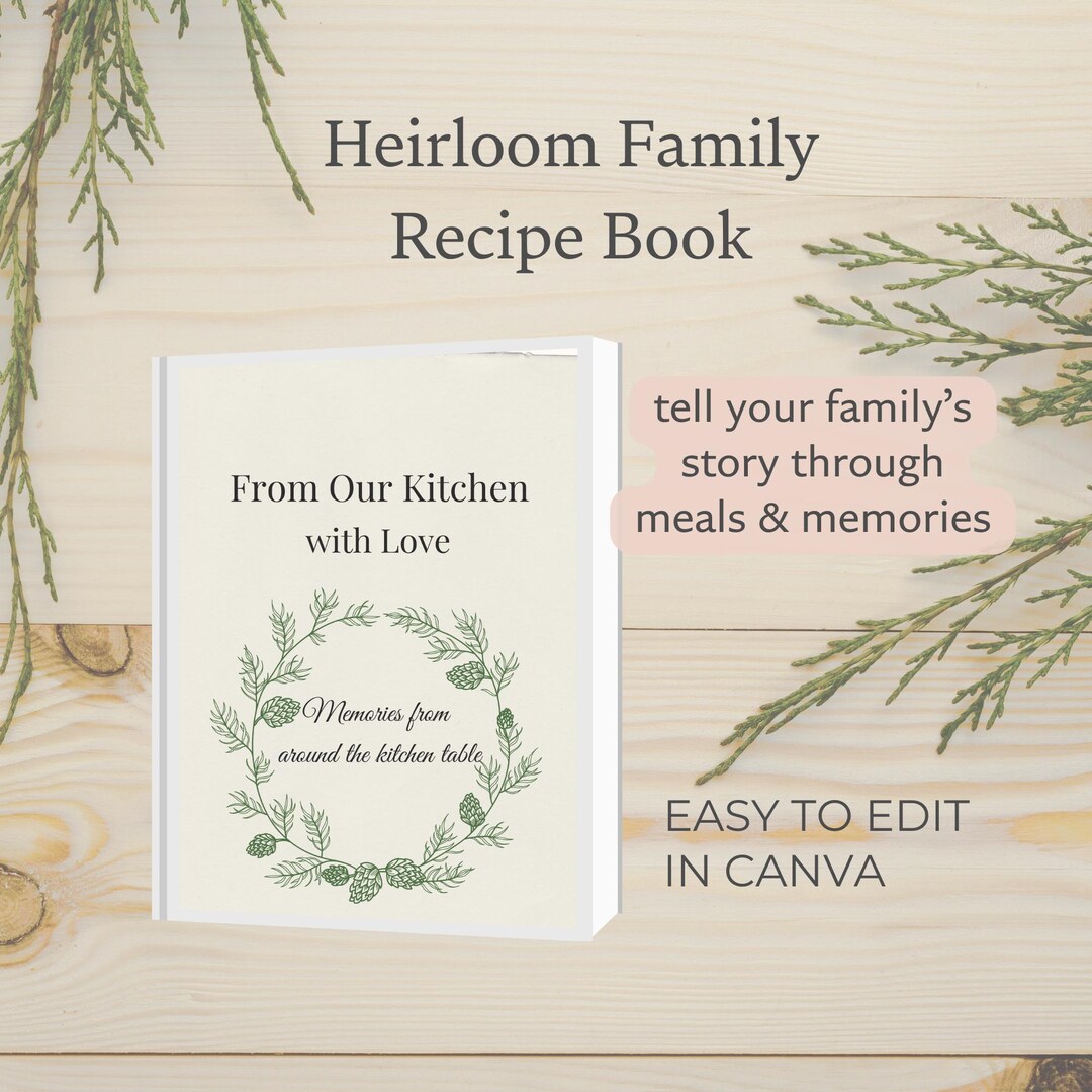 Printable Family Memories Cookbook Canva Template Recipe Keepsake ...