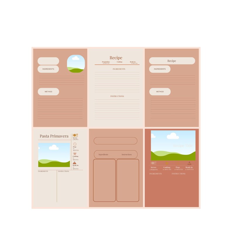Heirloom Family Cookbook Template Editable Canva Recipe Keepsake Gift ...