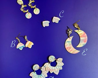 Clay Earrings - Jewelry - Earrings - Polymer Clay Earrings - Clay - Handmade - Gifts - Accessories - Lover - Opposites Attract - Collection