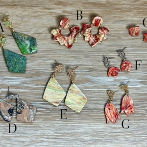 Handmade Earrings - Unique - Dangle/Drop Earrings - Earrings - Jewelry - Scrap Clay - Polymer Clay Earrings - Clay - Handmade Gifts - Colors