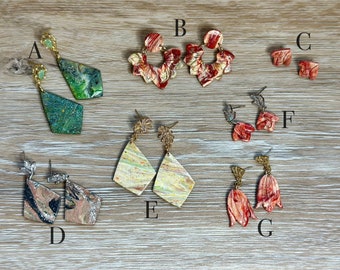 Handmade Earrings - Unique - Dangle/Drop Earrings - Earrings - Jewelry - Scrap Clay - Polymer Clay Earrings - Clay - Handmade Gifts - Colors