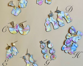 Clay Earrings - Jewelry - Earrings - Polymer Clay Earrings - Clay - Handmade - Gifts - Accessories - Lover - Opposites Attract - Collection