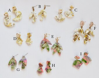 Faerie Earrings - Fantasy - ACOTAR - Lightweight Polymer Clay - Fairy Jewelry - Bookish Gifts - Colorful - Day and Spring Court - Cosplay
