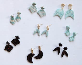 Faerie Earrings - Fantasy - ACOTAR - Lightweight Polymer Clay - Fairy Jewelry - Bookish Gifts - Colorful - Winter Court - Under the Mountain