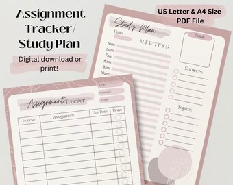 Student Study Planner, Digital Download, A4 Printable PDF - Etsy