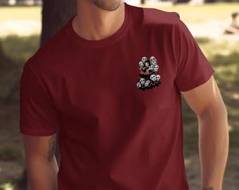 Cute Skulls and Girl T-Shirt, Halloween Graphic Tee, Fun Gothic Novelty Shirt, Skull Print Fashion Top, Spooky Party Wear