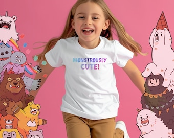 Monster-bemalte Farbe T-Shirt, lustiges Kinder Monster T-Shirt, Unisex Kinder-Grafik-Shirt, lässiges Kleinkind-Top, süße Monster-Kleidung