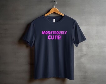 Ungemein süßes rosa T-Shirt, lustiges Kinder Monster T-Shirt, Unisex Kinder Grafik-Shirt, lässiges Kleinkind-Oberteil, süßes Monsterkleid