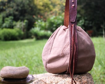 Borsa in pelle a forma di palla da bowling