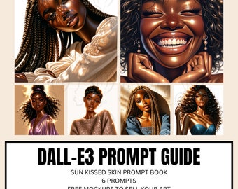 Sun Kissed Skin - Prompt Guide Book - 6 Base Prompts - 6 Sample Images - Artful AI Art Prompt Guide - ChatGPT Prompts - Fillable Prompt