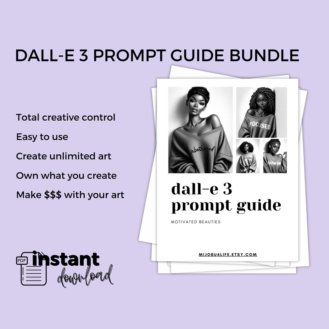 DALL-E3 Prompt Guide Bundle Chatgpt V4 African-american Women Ai