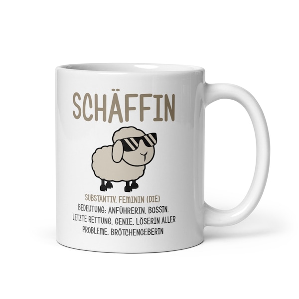 Tasse Chefin Geschenke lustig: Schäffin, Spruch Führungskraft Kaffeebecher Geschenkidee, Kaffeetasse Beförderung Vorgesetzte Frauen Becher