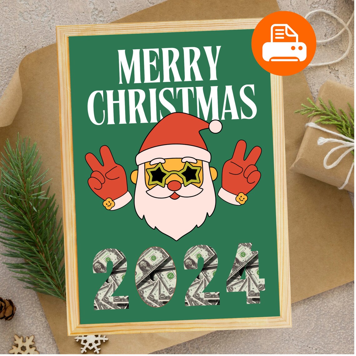Money Gift Christmas / 2024 /DIY Money Gift to Cute Out / Digital