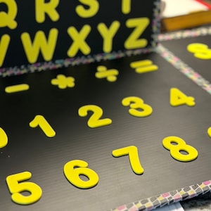 26 Tablero alfanumérico solamente - Deletrear para comunicarse (S2C) Tableros de letras sensoriales
