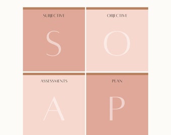 SOAP Note Templates in 4 Colors